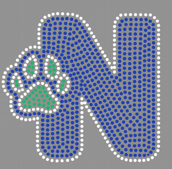 N Paw Rhinestone Quarter Zip Sweatshirt