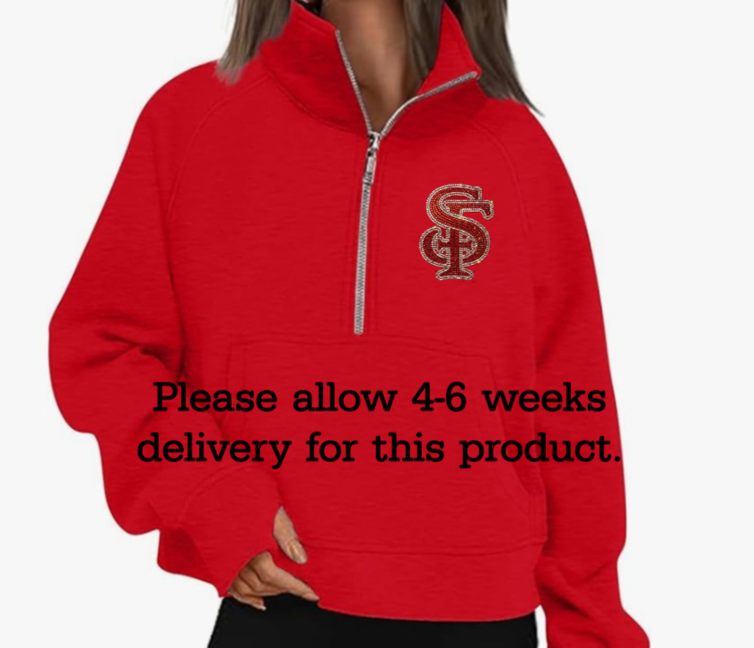 ADULT Rhinestone Quarterzip Sweatshirt