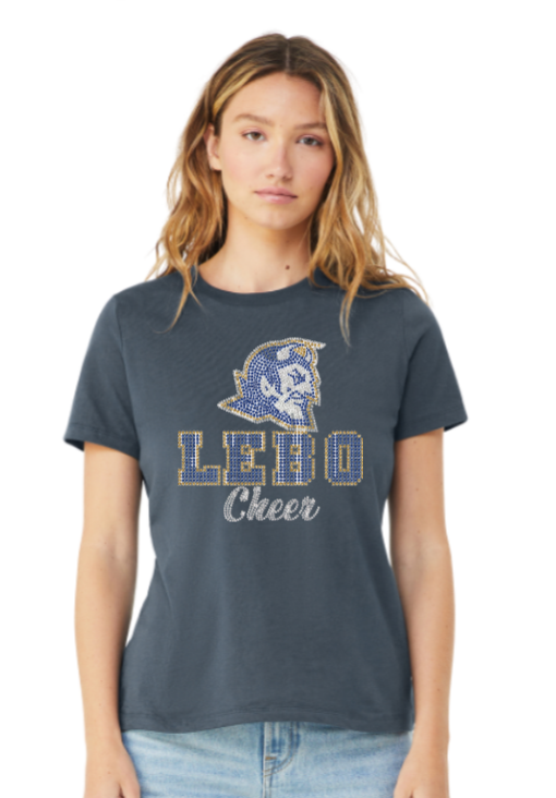 Lebo Cheer Women's Rhinestone Tee