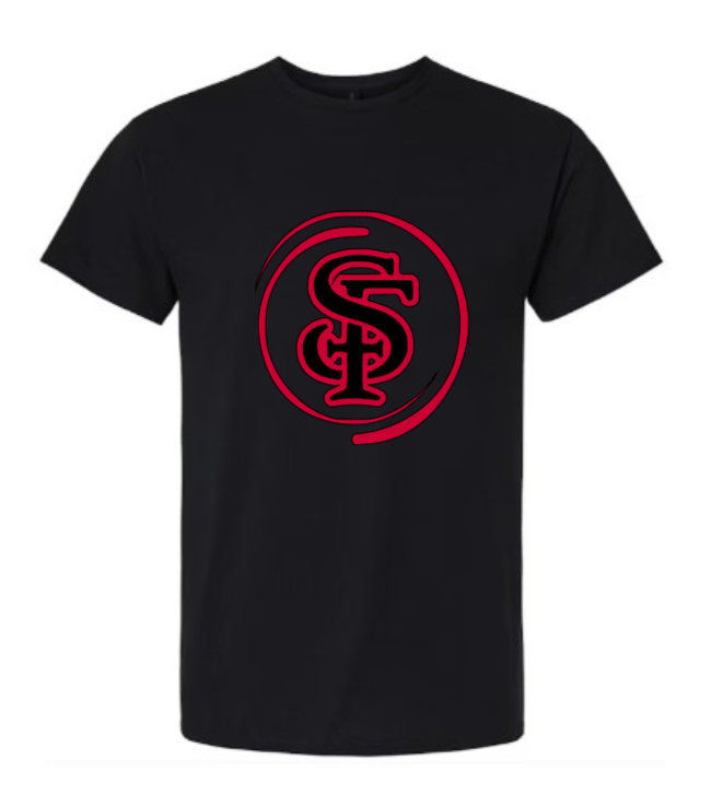 Adult Black Glitter T-Shirt
