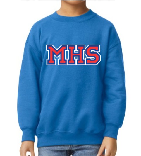 Youth Matte Royal Blue Crewneck