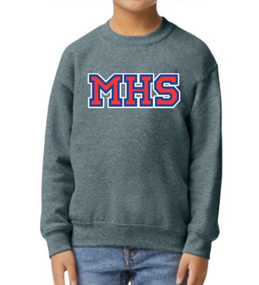 Youth Matte Heather Gray Crewneck