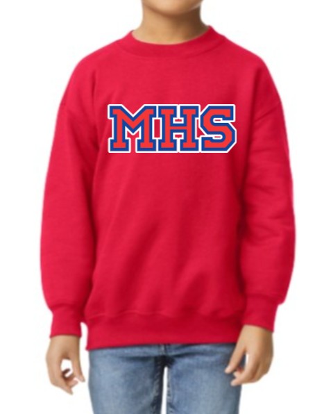 Youth Matte Red Crewneck