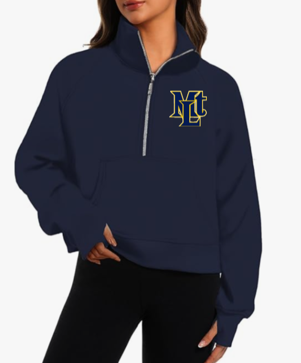 Matte Design Quarter Zip Sweatshirt