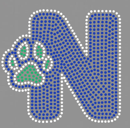 N Paw Rhinestone Quarter Zip Sweatshirt