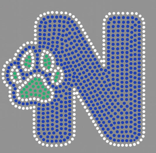 Rhinestone N Paw Decal/Sticker