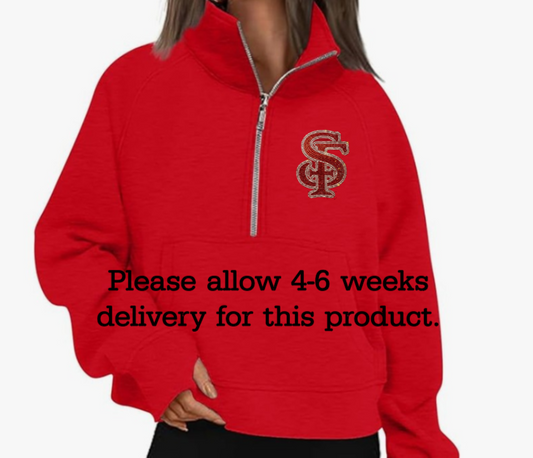ADULT Rhinestone Quarterzip Sweatshirt