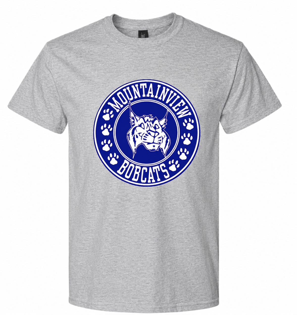 YOUTH Mountainview Bobcats logo soft feel tee