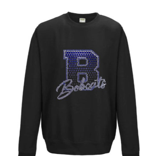 ADULT Rhinestone Bobcats Crewneck Sweatshirt
