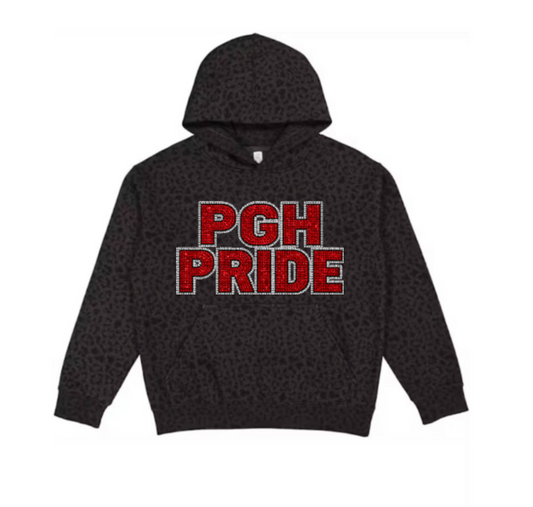 ADULT Leopard Fleece Hooded Sweatshirt
