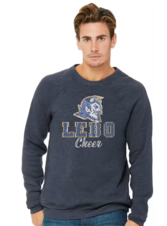 Lebo Cheer Rhinestone Bella Canvas Soft Feel Sweatshirt
