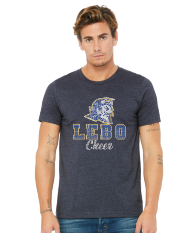 Lebo Cheer Rhinestone Unisex Tee