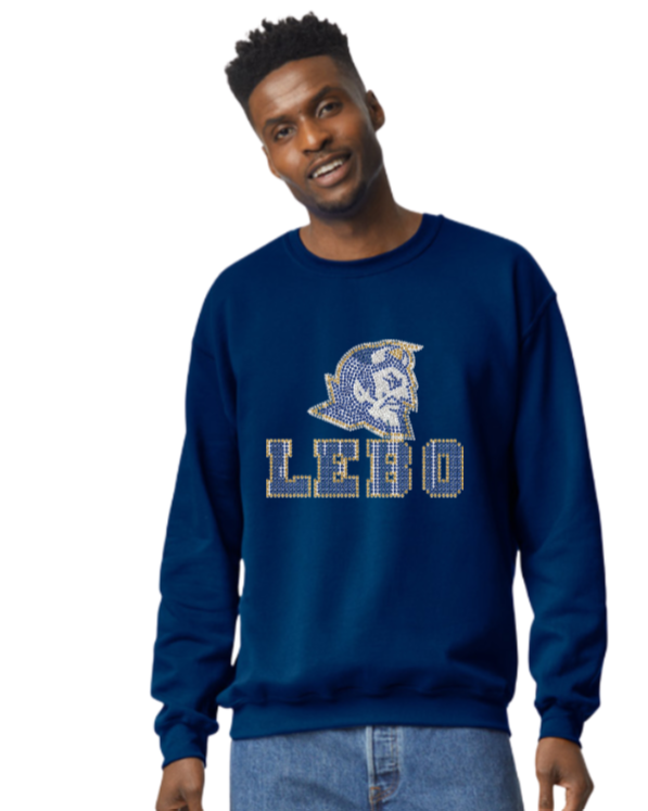 Lebo Rhinestone Sweatshirt Gildan Brand