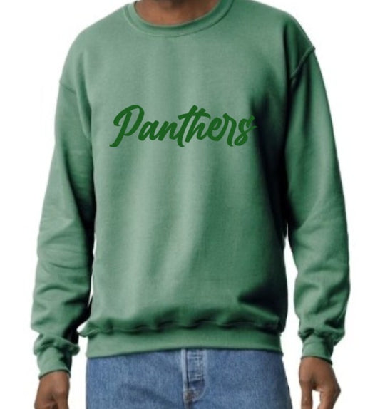 Monochromatic Panthers Puff Print Sweatshirt