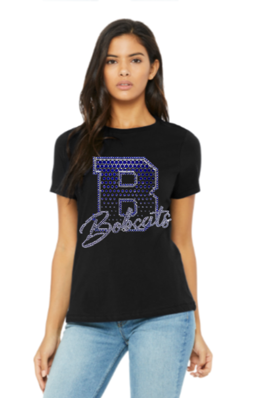 ADULT Rhinestone Bobcats T-shirt