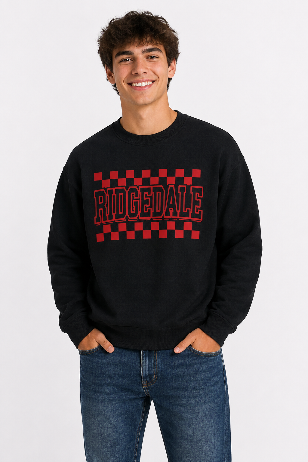 Youth Checkered Ridgedale Crewneck