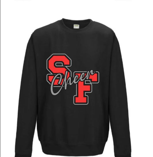 Adult SF Cheer full glitter Bella Canvas brand sweatshirt